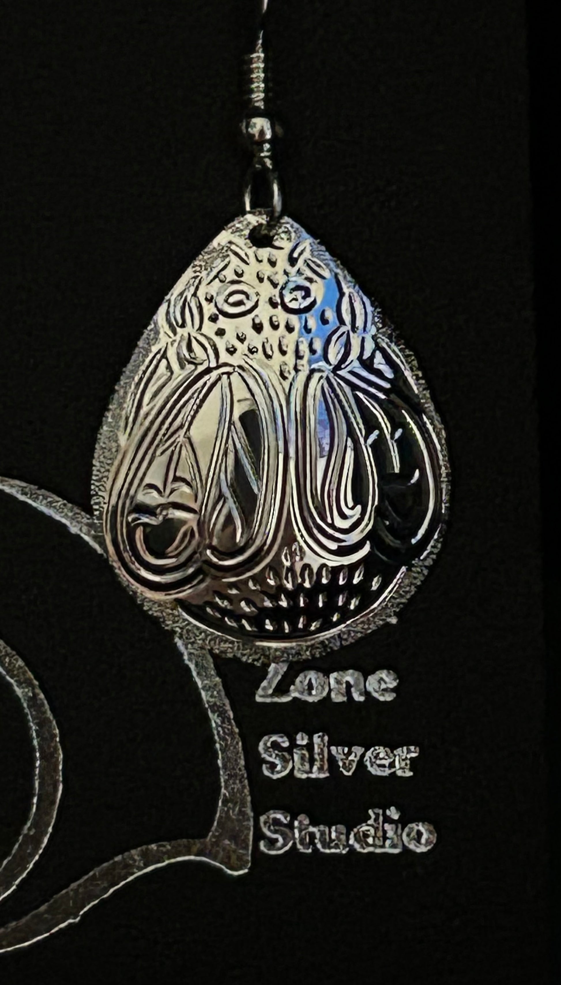 Sterling silver Honey Bee large drop by Laura Dutheil. 