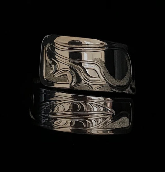 Tidal Zone Shells sterling silver wrap ring designed by island artisan jeweller Laura Dutheil