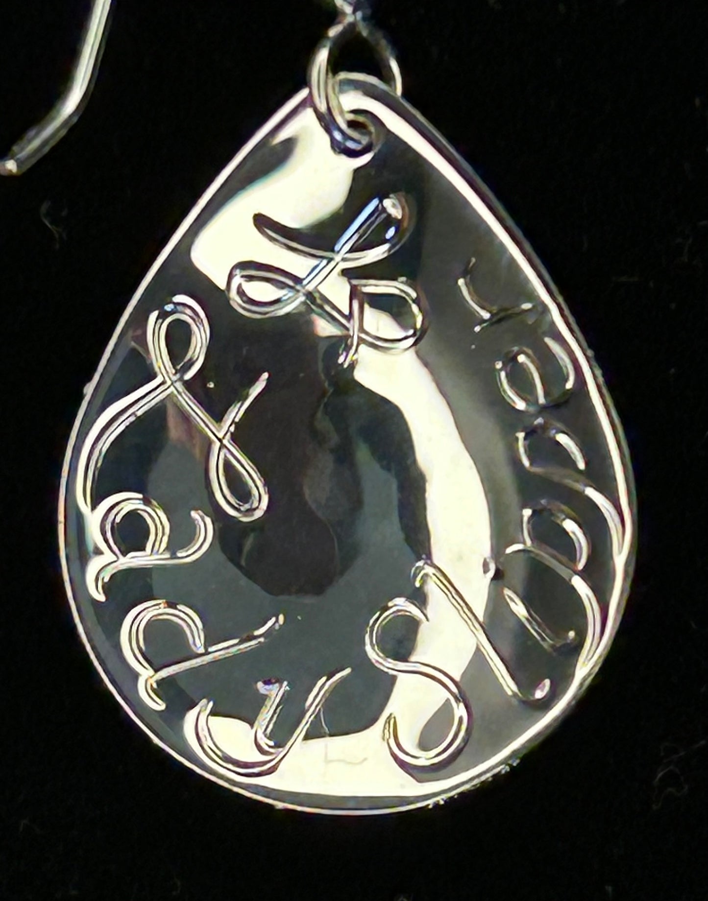 Lady Slippers Sterling Silver Large  Drop Earrings