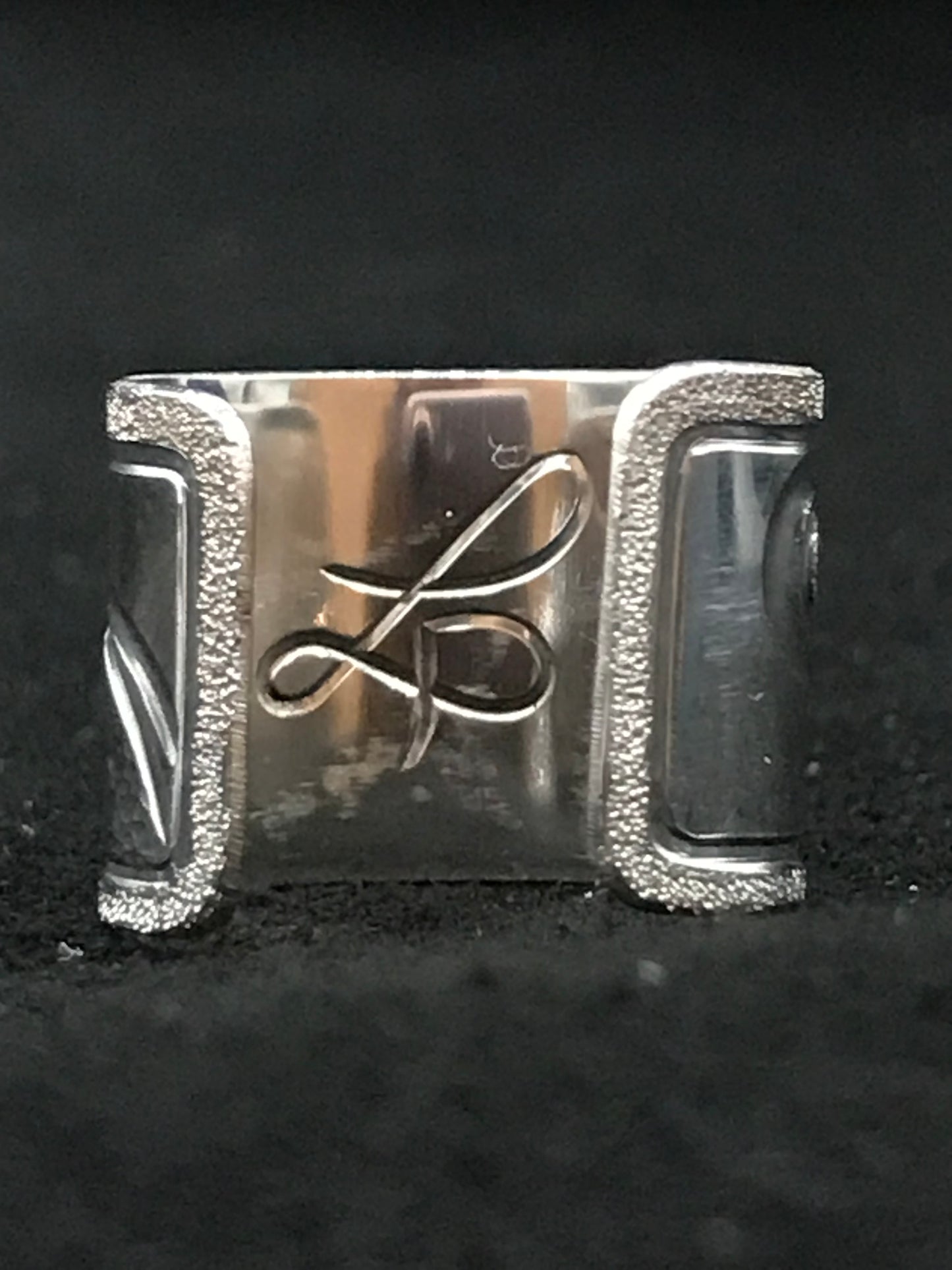 Inside of SS Ear Cuff showing artist's initials by Laura Dutheil.