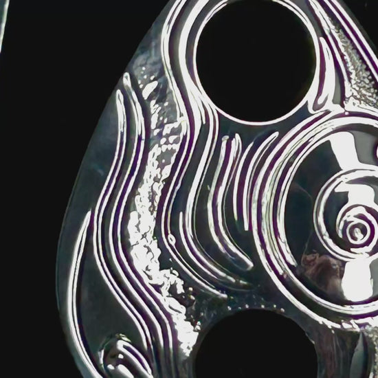 video of Moon Snail sterling silver hair jewellery created by artist Laura Dutheil.