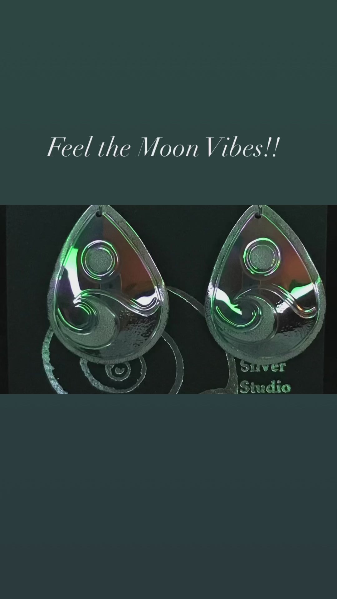 Video showing Full Moon & Wave Earrings in motion by Laura Dutheil.