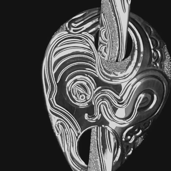 video of Octopus sterling silver hair jewellery designed and engraved by island artisan jeweller Laura Dutheil.