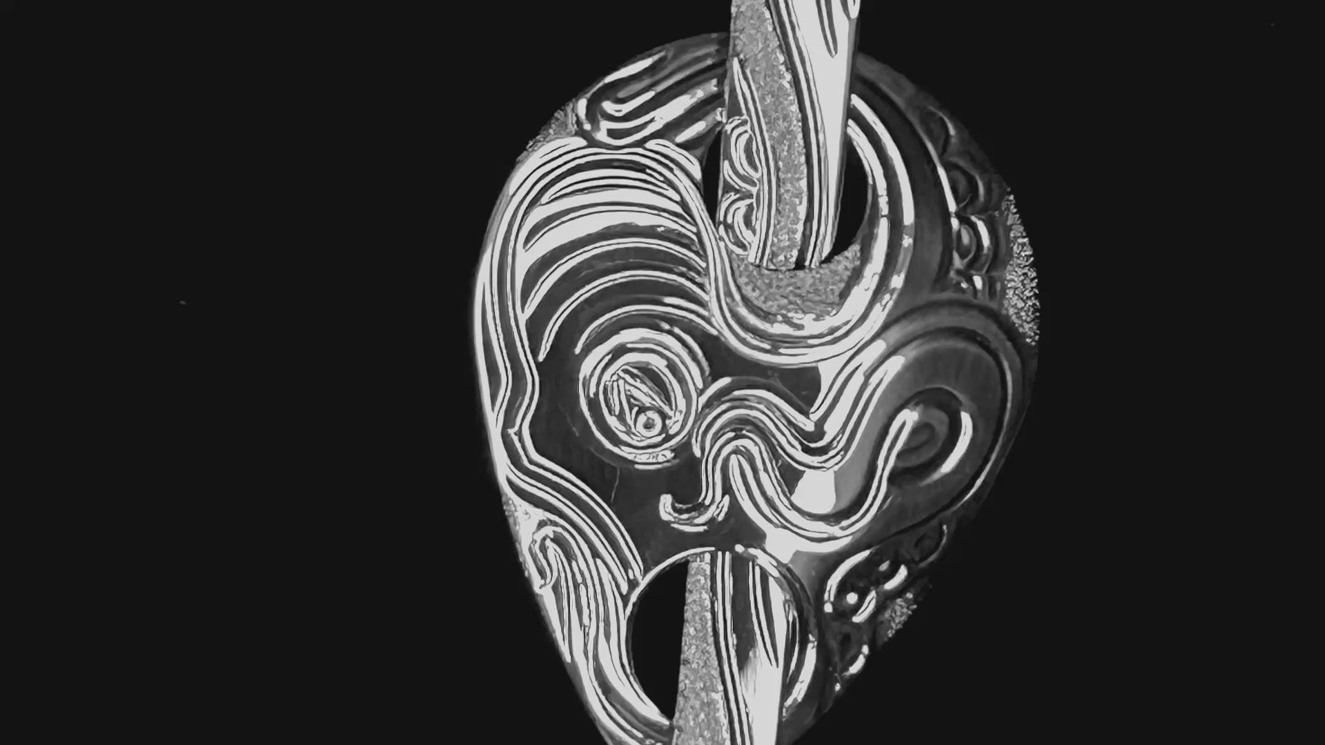 video of Octopus sterling silver hair jewellery designed and engraved by island artisan jeweller Laura Dutheil.